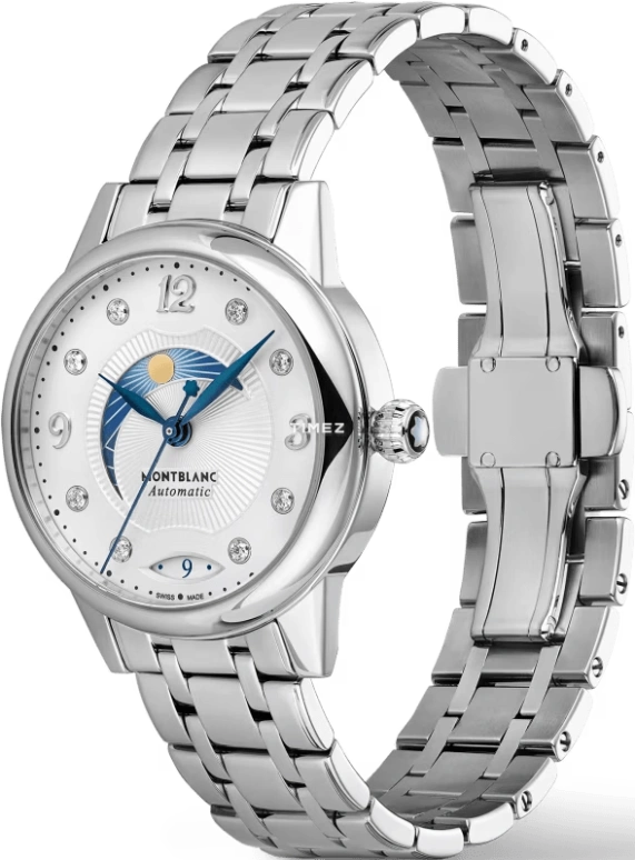 Montblanc,Boheme 30mm,30mm,Stainless Steel,Silver White,White,Automatic,Day,Day / Night Indication,MB127360