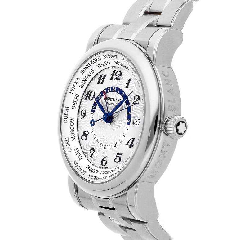Montblanc,4810 42mm,42mm,Stainless Steel,Silver White,White,Automatic,Day,World Time,Day / Night Indication,MB106465