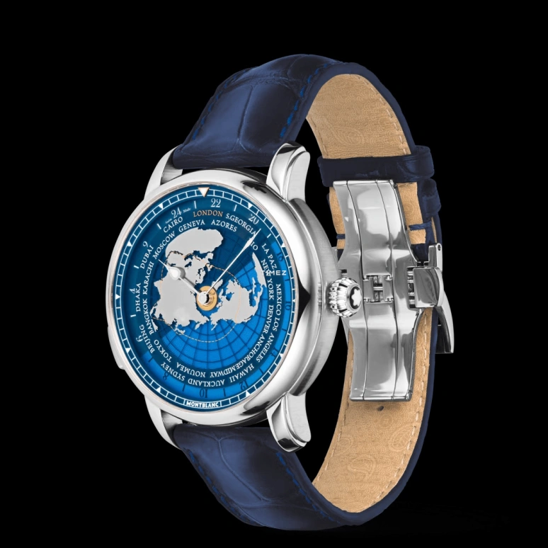 Montblanc,Star 43mm,43mm,Stainless Steel,Blue,Automatic,World Time,Day / Night Indication,MB131627