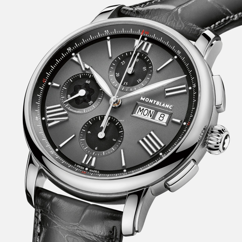 Montblanc,Star 43mm,43mm,Stainless Steel,Black,Automatic,Chronograph,Date,Day,MB126081