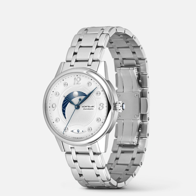 Montblanc,Boheme 34mm,34mm,Stainless Steel,Silver White,Automatic,Day,Day / Night Indication,MB127356