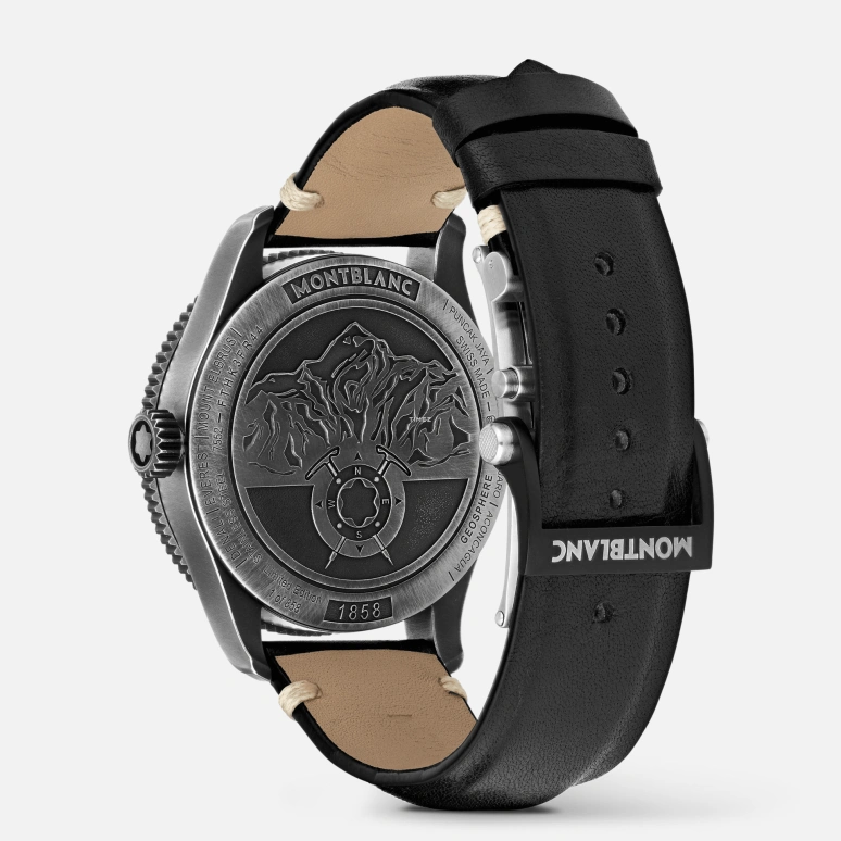 Montblanc,1858 42mm,42mm,Stainless Steel,Black,Automatic,Day,Dule Time,World Time,Day / Night Indication,42hours,In-house Caliber,MB128257