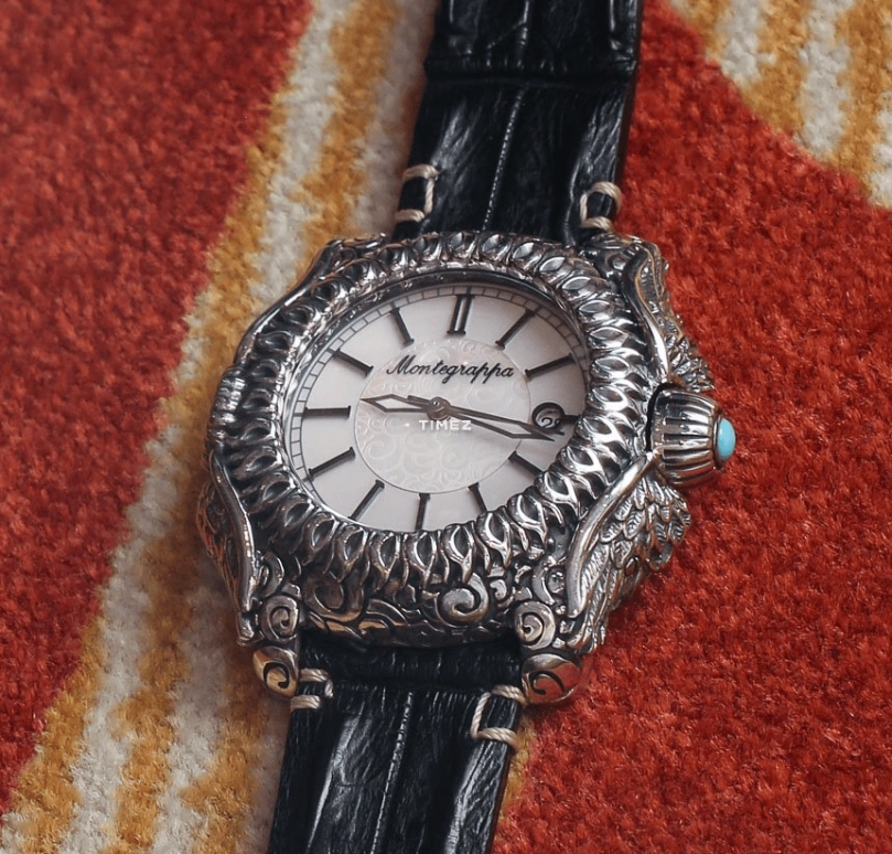 Montegrappa,Guardian Angel ,Stainless Steel,White,Automatic,Day,Sapphire,IDANWASD