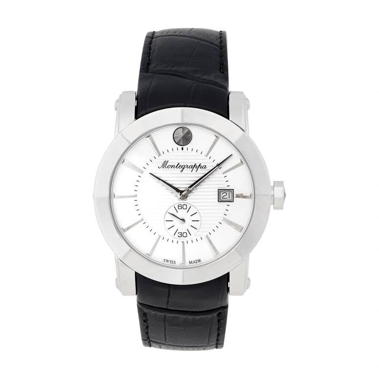 Montegrappa,Nerouno 44mm,44mm,Stainless Steel,White,Quartz,Day,Round,IDNUWAIW