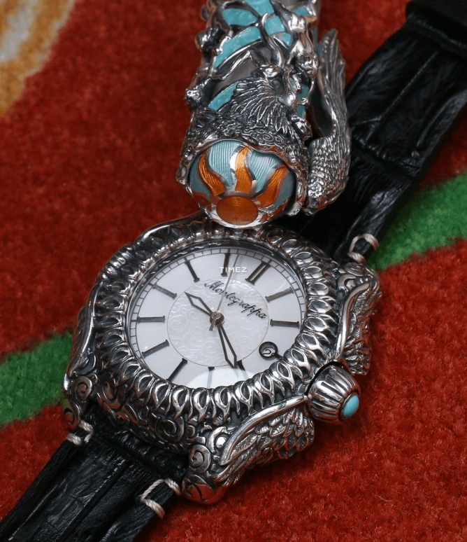 Montegrappa,Guardian Angel ,Stainless Steel,White,Automatic,Day,Sapphire,IDANWASD