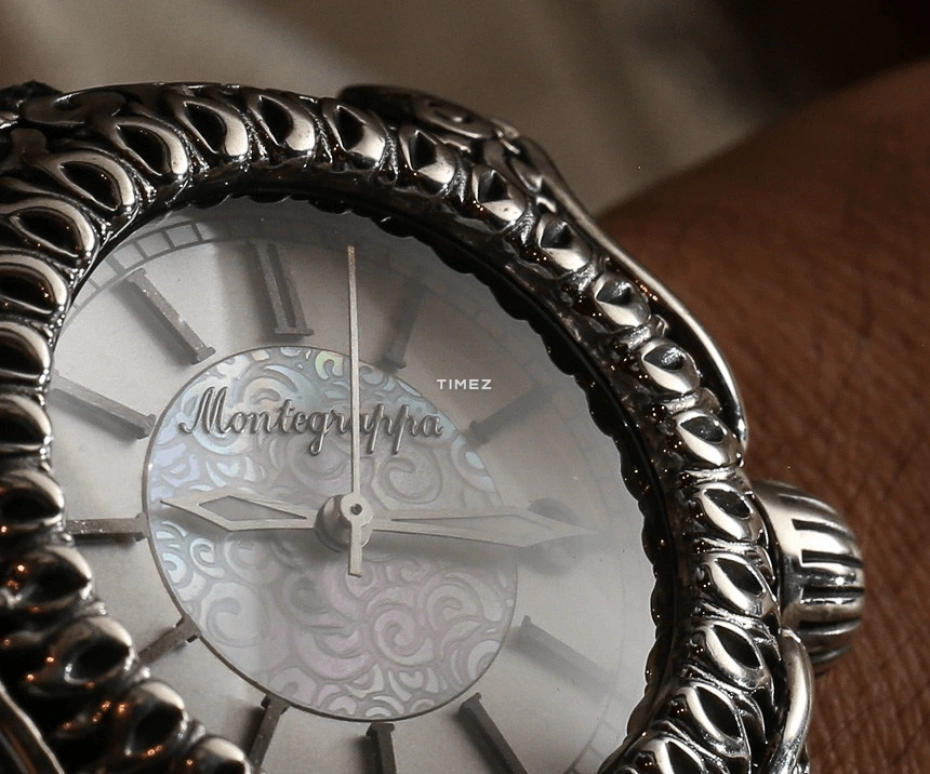 Montegrappa,Guardian Angel ,Stainless Steel,White,Automatic,Day,Sapphire,IDANWASD