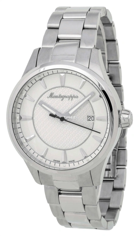 Montegrappa,Fortuna 42mm,42mm,Stainless Steel,White,Quartz,Day,Round,IDFOWAIJ