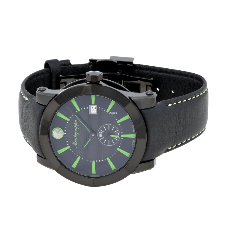 Montegrappa,Nerouno 42mm,42mm,Stainless Steel,Black,Quartz,Day,Sapphire,IDNUWATG