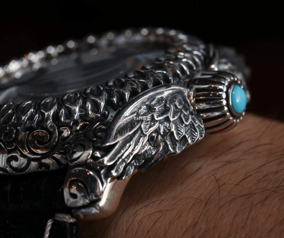 Montegrappa,Guardian Angel ,Stainless Steel,White,Automatic,Day,Sapphire,IDANWASD