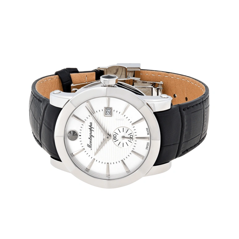 Montegrappa,Nerouno 44mm,44mm,Stainless Steel,White,Quartz,Day,Round,IDNUWAIW