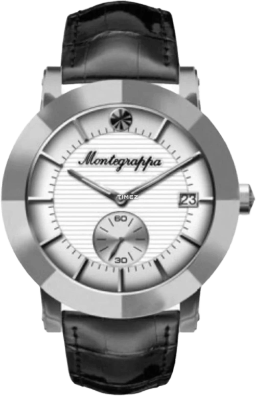 Montegrappa,Nerouno 36mm,36mm,Stainless Steel,Silver White,Quartz,Day,Sapphire,IDLNWA02