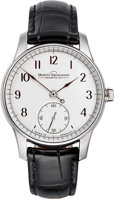 Moritz Grossmann,Benu 41mm,41mm,White Gold,Silver,Handwound,42hours,In-house Caliber,MG,MG-000002