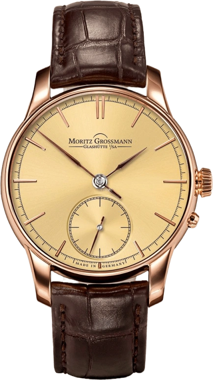 Moritz Grossmann,Atum 41mm,41mm,Rose Gold,Champagne,Handwound,42hours,In-house Caliber,MG,MG-001191