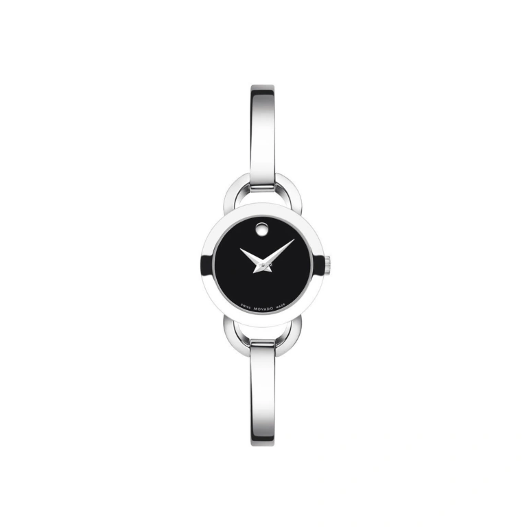 Movado,Rondiro 22mm,22mm,Stainless Steel,Black,Quartz,Sapphire,Crystal Glass,Round,0606796 