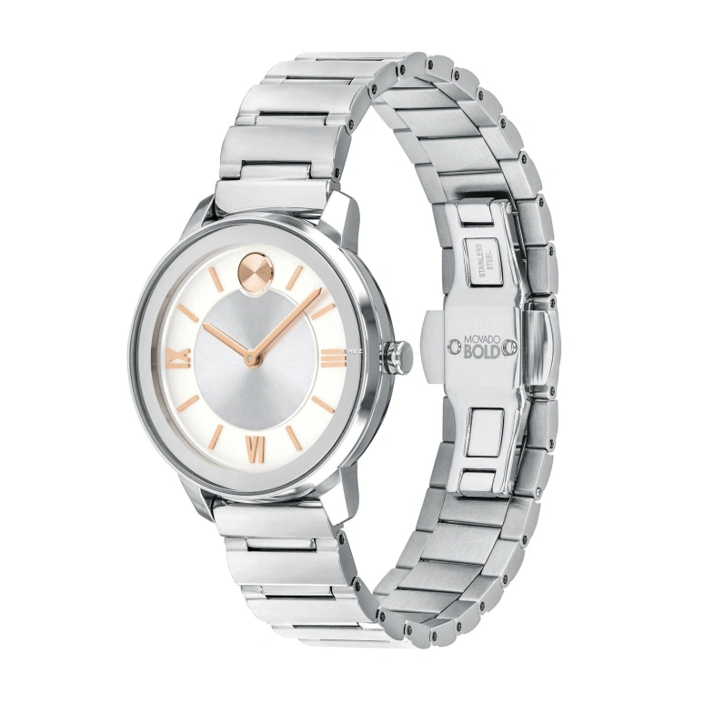Movado,Movado BOLD 32mm,32mm,Stainless Steel,Grey,White,Quartz,Sapphire,Crystal Glass,Round,3600590