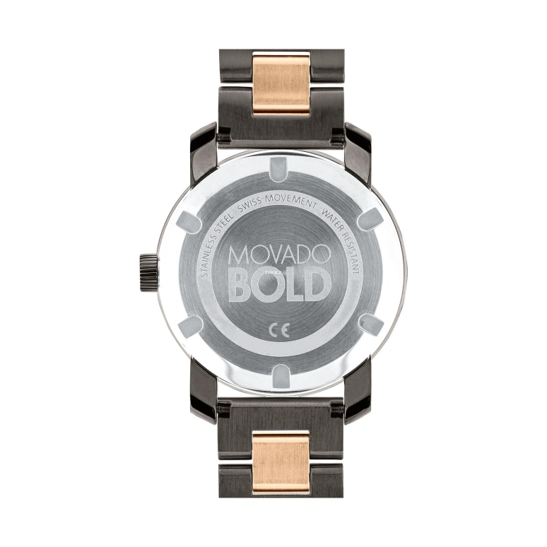 Movado,Movado BOLD 36mm,36mm,Stainless Steel,Grey,Quartz,Crystal Glass,Round,3600327