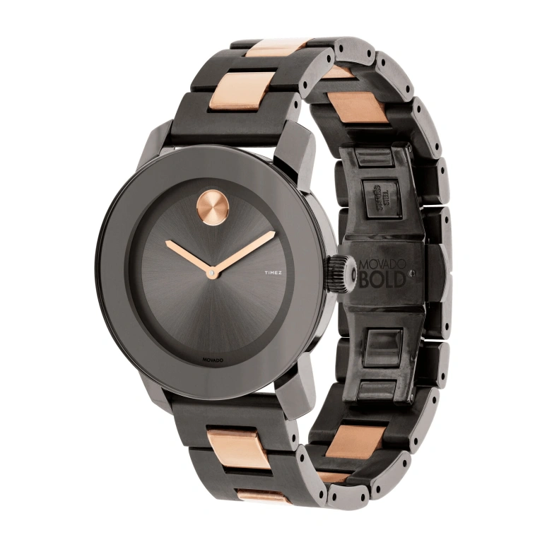 Movado,Movado BOLD 36mm,36mm,Stainless Steel,Grey,Quartz,Crystal Glass,Round,3600327