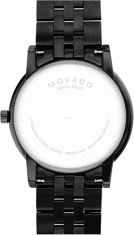 Movado,Museum Classic 40mm,40mm,Stainless Steel,Black,Quartz,Sapphire,Round,0607626