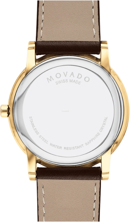 Movado,Museum Classic 40mm,40mm,Stainless Steel,Red,Quartz,Round,Gold,0607801