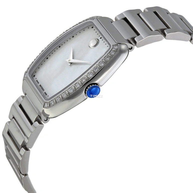 Movado,Concerto 27.50mm,27.50mm,Stainless Steel,White,Quartz,Sapphire,Crystal Glass,Tonneau,0606548