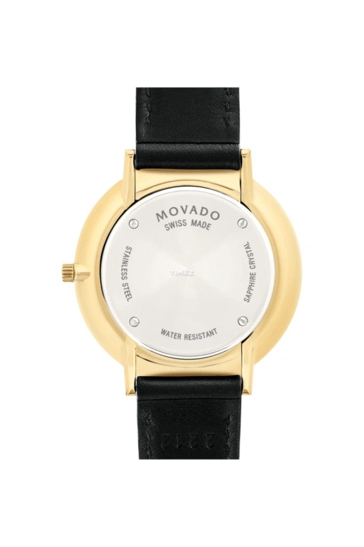 Movado,Ultra Slim 35mm,35mm,Stainless Steel,Black,Quartz,Sapphire,Crystal Glass,Round,0607091