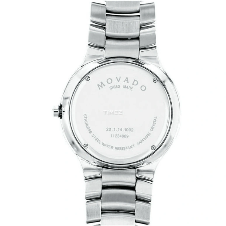 Movado,Serio 38mm,38mm,Stainless Steel,Black,Quartz,Sapphire,Crystal Glass,Round,0606382 