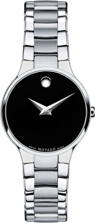 Movado,Serio 26mm,26mm,Stainless Steel,Black,Quartz,Sapphire,Crystal Glass,Round,0606383
