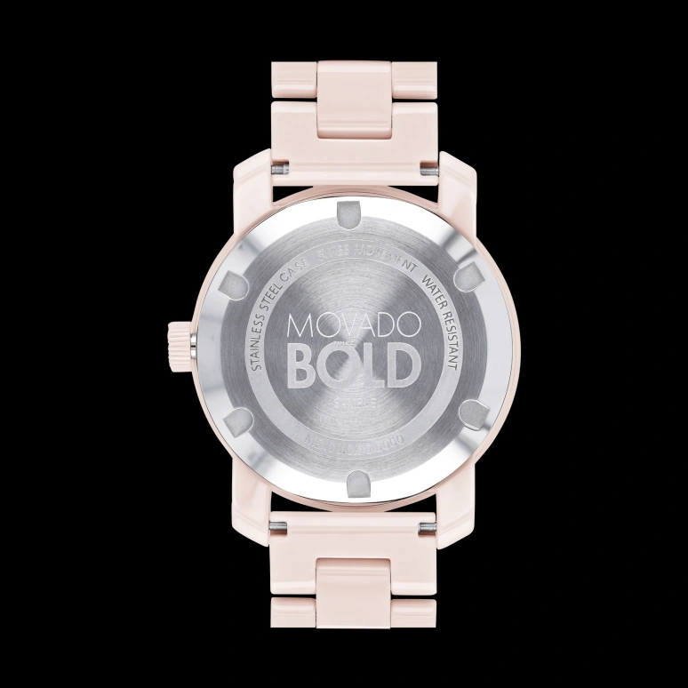 Movado,Movado BOLD 36mm,36mm,Ceramic,Pink,Quartz,Sapphire,Crystal Glass,Round,3600536