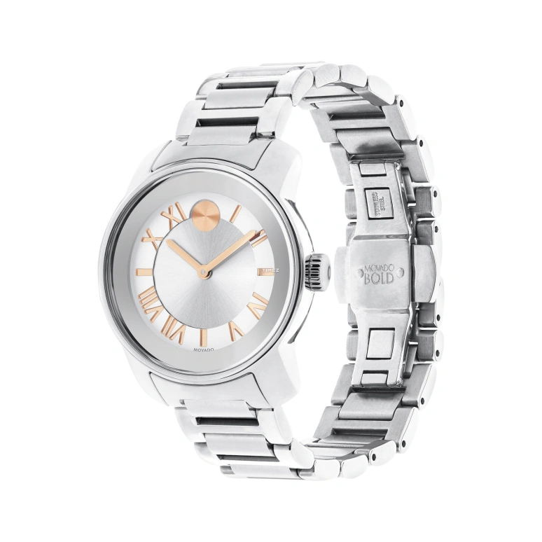 Movado,Movado BOLD 39mm,39mm,Stainless Steel,Grey,Quartz,Sapphire,Crystal Glass,Round,3600196