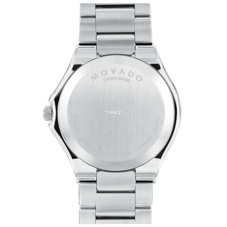 Movado,Other 40mm,40mm,Stainless Steel,Black,Quartz,Sapphire,Crystal Glass,Round,0606378 