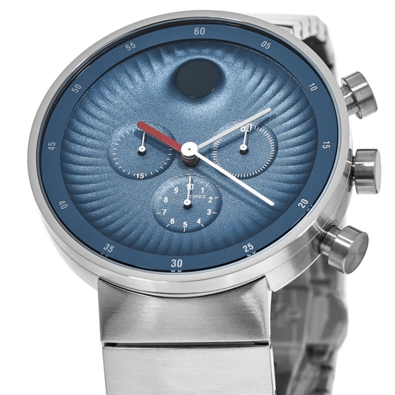 Movado,Edge 42mm,42mm,Stainless Steel,Blue,Quartz,Chronograph,Sapphire,Crystal Glass,3680010W