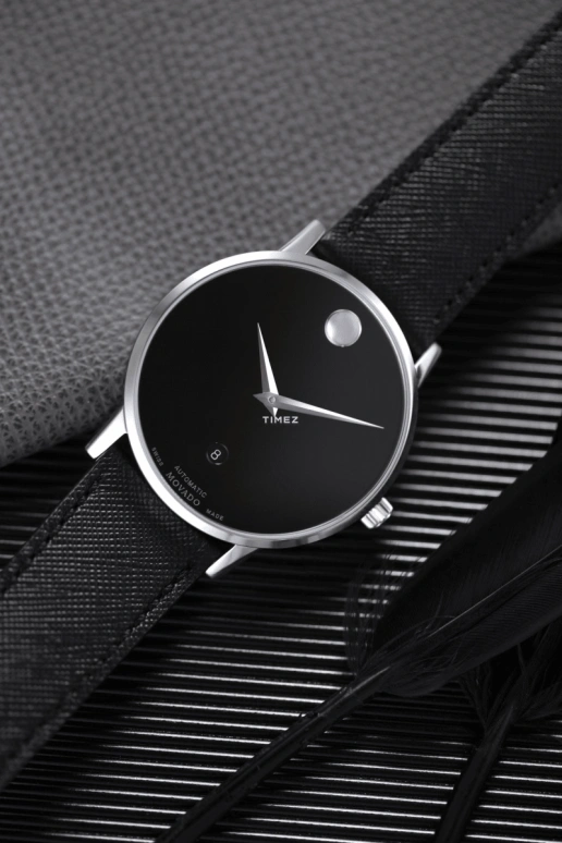 Movado,Museum Classic 40mm,40mm,Stainless Steel,Black,Automatic,Day,Sapphire,Crystal Glass,0607473