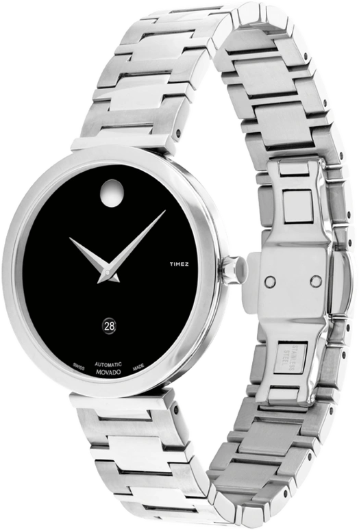 Movado,Museum Classic 32mm,32mm,Stainless Steel,Black,Automatic,Day,Sapphire,0607678