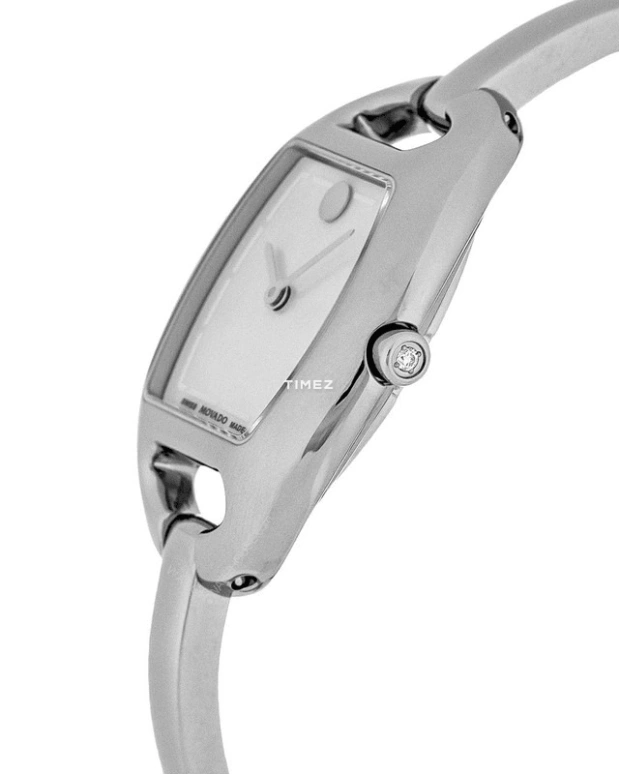 Movado,Miri 23.85mm,23.85mm,Stainless Steel,White,Quartz,Sapphire,Crystal Glass,Cushion,0606606