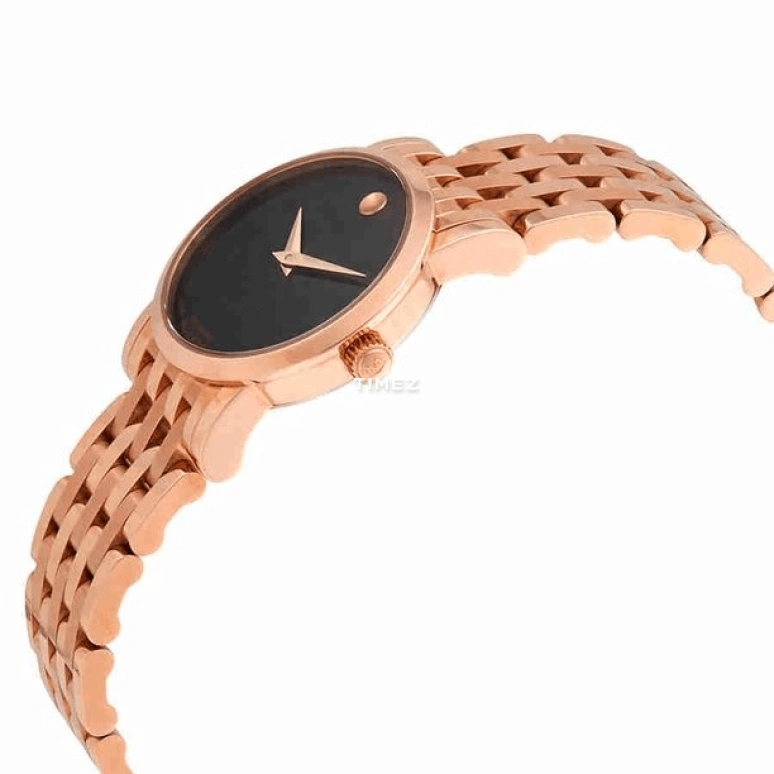 Movado,Red Label 26mm,26mm,Stainless Steel,Rose Gold,Black,Automatic,Sapphire,Crystal Glass,Round,0607064