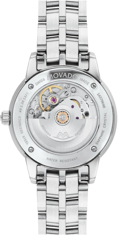Movado,1881 Automatic 30mm,30mm,Stainless Steel,Black,Automatic,Round,Silver,0607469