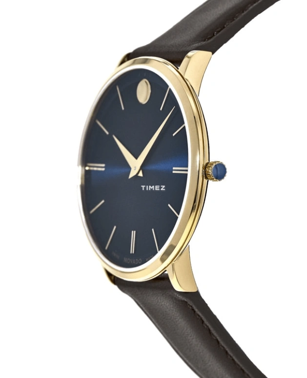 Movado,Ultra Slim 40mm,40mm,Stainless Steel,Blue,Quartz,Sapphire,Crystal Glass,Round,0607088