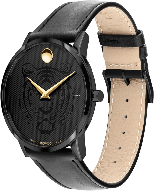 Movado,Museum Classic 40mm,40mm,Stainless Steel,Black,Quartz,Sapphire,Glass,Round,0607586