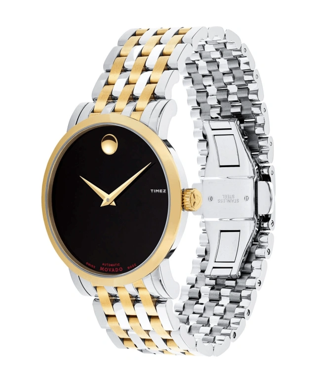 Movado,Red Label 42mm,42mm,Stainless Steel,Rolesor,Black,Automatic,Sapphire,Crystal Glass,Round,0607008