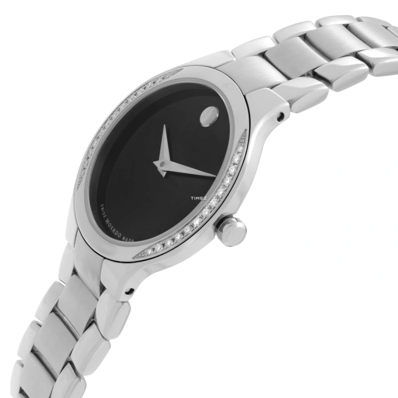 Movado,Serio 26mm,26mm,Stainless Steel,Black,Quartz,Sapphire,Crystal Glass,Round,0606385 