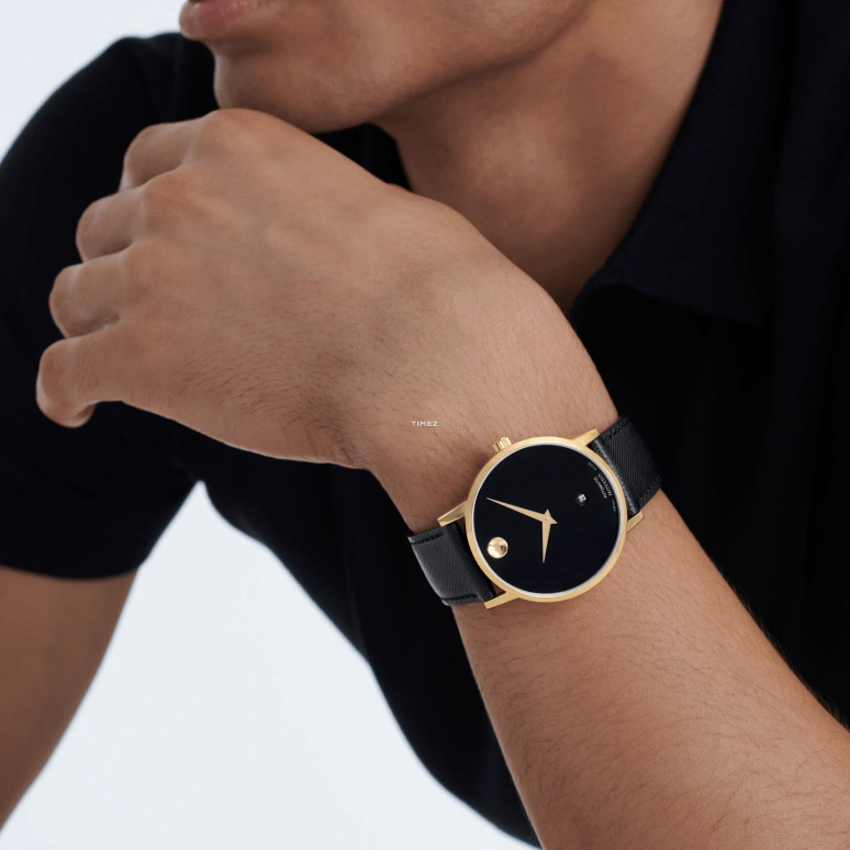 Movado,Museum Classic 40mm,40mm,Stainless Steel,Black,Automatic,Day,Sapphire,Crystal Glass,0607566