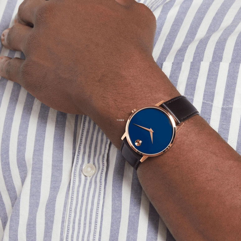 Movado,Museum Classic 40mm,40mm,Stainless Steel,Blue,Quartz,Sapphire,Round,0607597