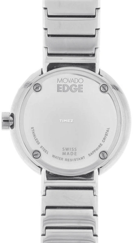 Movado,Edge 34mm,34mm,Stainless Steel,White,Quartz,Sapphire,Crystal Glass,Round,3680012