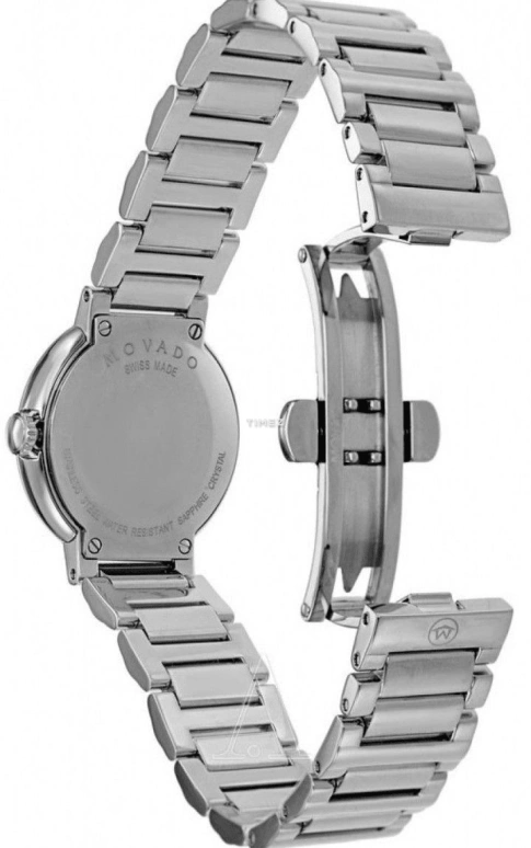 Movado,Concerto 26.50mm,26.50mm,Stainless Steel,Silver,Quartz,Sapphire,Crystal Glass,Round,0606702