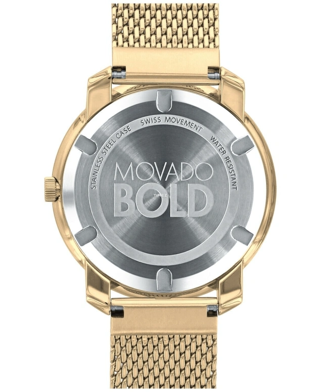Movado,Movado BOLD 36mm,36mm,Stainless Steel,Gold,Quartz,Sapphire,Crystal Glass,Round,3600242