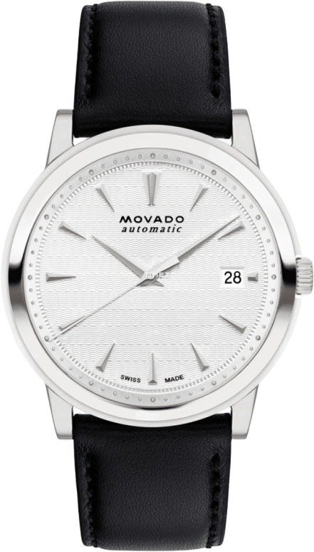 Movado,Disco Volante 40mm,40mm,Stainless Steel,White,Automatic,Day,Sapphire,Crystal Glass,3650110