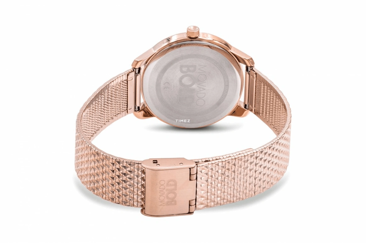 Movado,Movado BOLD 35mm,35mm,Stainless Steel,Rose Gold,Rose Gold,Quartz,Sapphire,Crystal Glass,Round,3600596