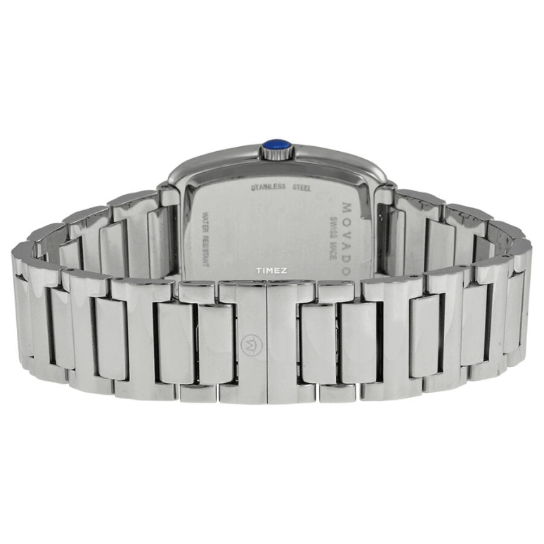 Movado,Concerto 27.50mm,27.50mm,Stainless Steel,White,Quartz,Sapphire,Crystal Glass,Tonneau,0606548