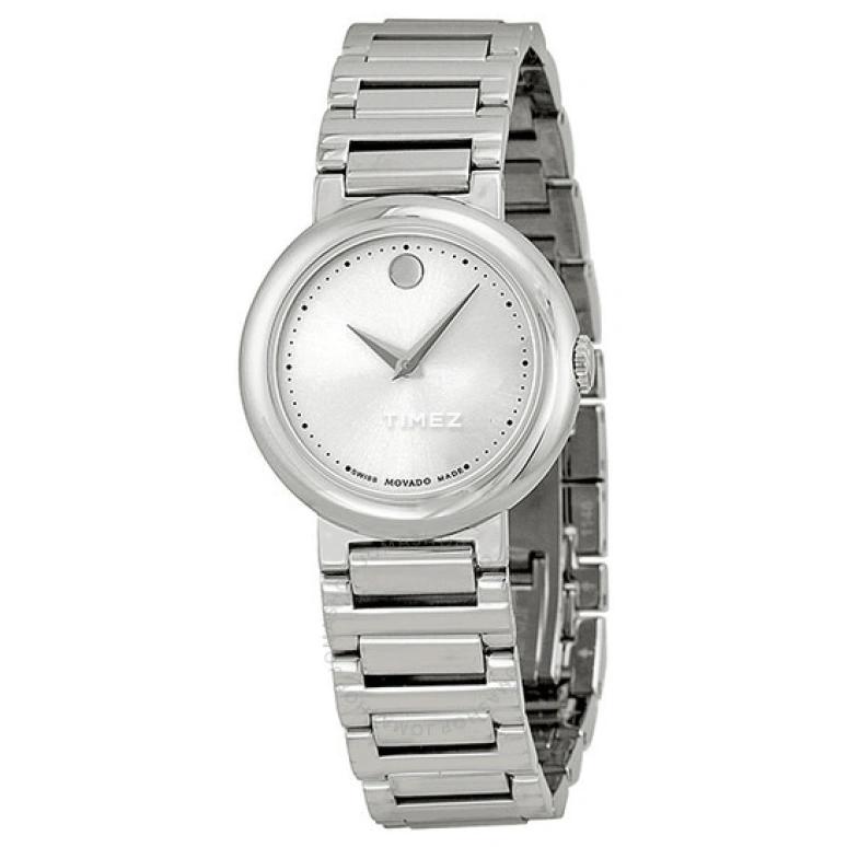 Movado,Concerto 26.50mm,26.50mm,Stainless Steel,Silver,Quartz,Sapphire,Crystal Glass,Round,0606702