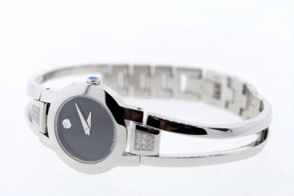 Movado,Esperanza 24mm,24mm,Stainless Steel,Black,Quartz,Sapphire,Crystal Glass,Round,0604982 